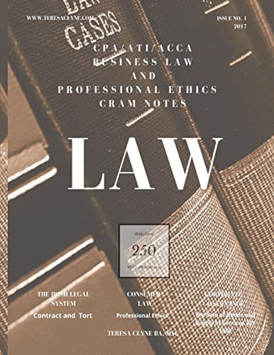 CPA / ACCA / ATI Business Law in Ireland Cram Notes - Revision Notes with MCQ's