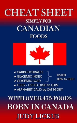 CHEAT SHEET Simply for CANADIAN Foods CARBOHYDRATE, GLYCEMIC INDEX, GLYCEMIC LOAD FOODS Listed from LOW to HIGH + High FIBER FOODS Listed from HIGH to LOW + ALAPHABETICALLY by CATEGORY with Over 475 Foods BORN in CANADA