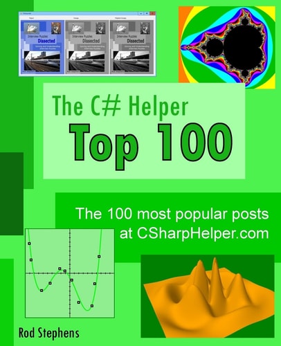 The C# Helper Top 100 The 100 Most Popular Posts at Csharphelper. com