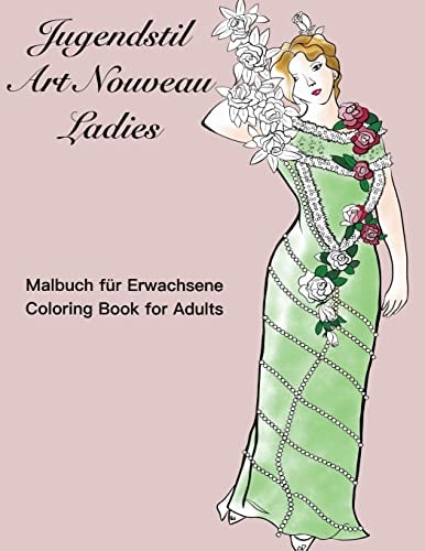 Jugendstil Art Nouveau Ladies Coloring Book for Adults