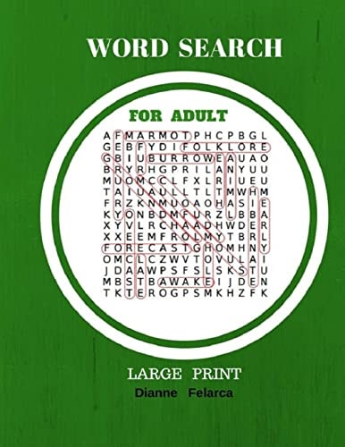 Word Search For Adult Large Print Word Search For Adult Books 100 Puzzles