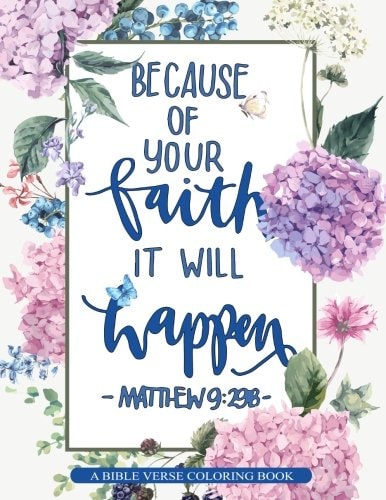A Bible Verse Coloring Book Inspirational Christian Coloring Books for Adults
