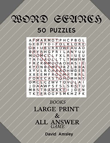 Word Search 50 Puzzles Books Large Print and All Answer Game Fun Game Word Search 50 Puzzles Books