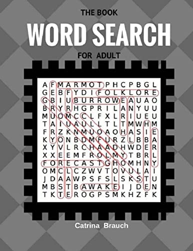 The Book Word Search For Adult Word Search Large Print Paper 50 Puzzles Fun Game