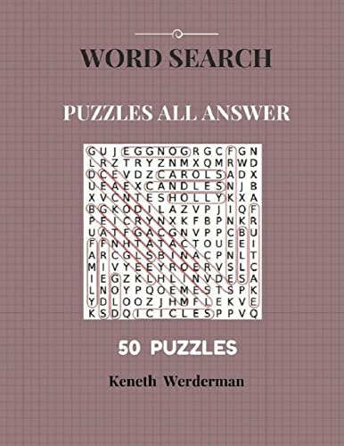 Word Search Puzzles All Answer 50 Puzzles Large Print Books For Adult Fun Game