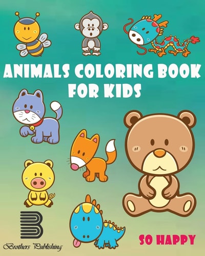 Animals Coloring Book For Kids Happy Coloring