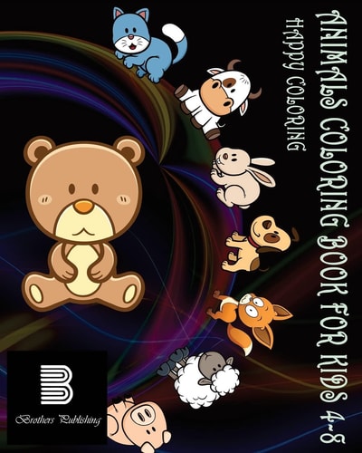 Animals Coloring Book For Kids 4-8 Happy Coloring