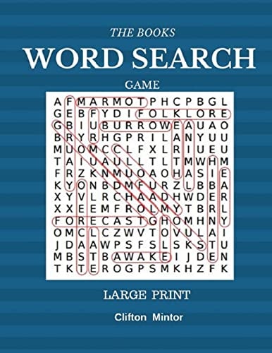 The Books Word Search Game Large Print Word Search 50 Puzzles Large Print