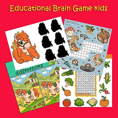 Educational Brain Game Kids Coloring Books Are Great for Your Mental, Emotional and Intellectual Health. It Can Develop Cognitively, Psychologically and Creatively and It Could Lead to a Healthier, Happier Life in Adolescence and Into Adulthood