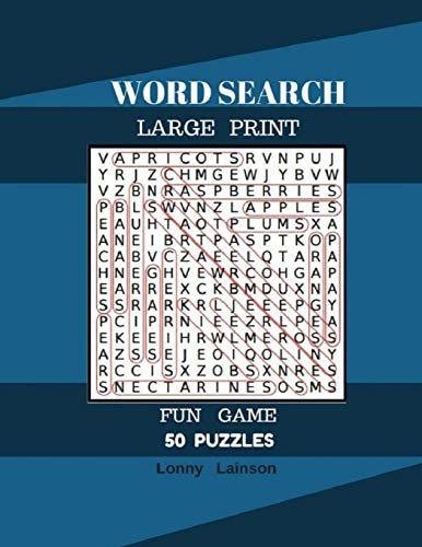 Word Search Large Print Fun Game 50 Puzzles Word Search For Adult Large Print