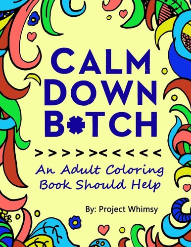 Calm Down Bitch An Adult Coloring Book Should Help