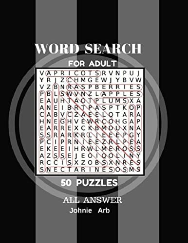 Word Search For Adult 50 Puzzles All Answer Word Search Large Print 50 Puzzles