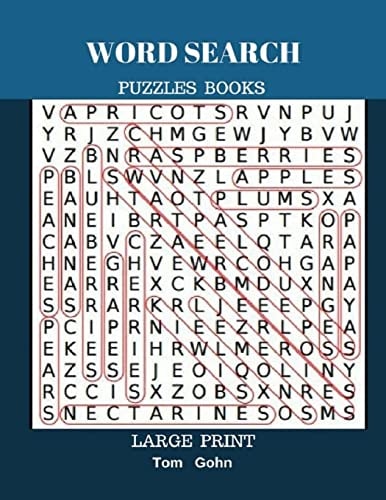 Word Search Puzzles Books Large Print Find Words 50 Puzzles All Answer Fun Game