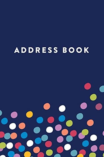 Address Book Colored Dots, 6x9, 130 Pages, Professionally Designed