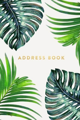 Address Book Ferns, 6x9, 130 Pages, Professionally Designed