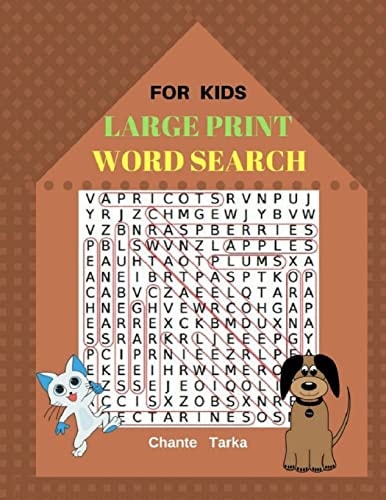 For Kids Large Print Word Search 50 Puzzles Large Print Easy To Read Fun Game