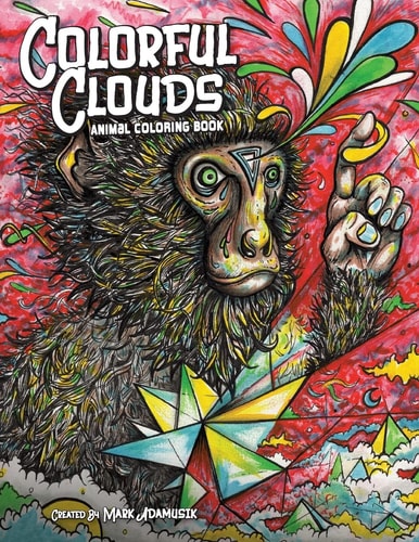 Colorful Clouds Animal Coloring Book