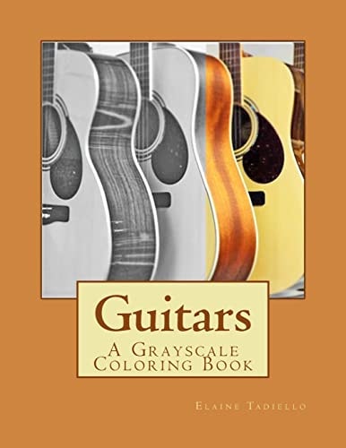 Guitars A Grayscale Coloring Book