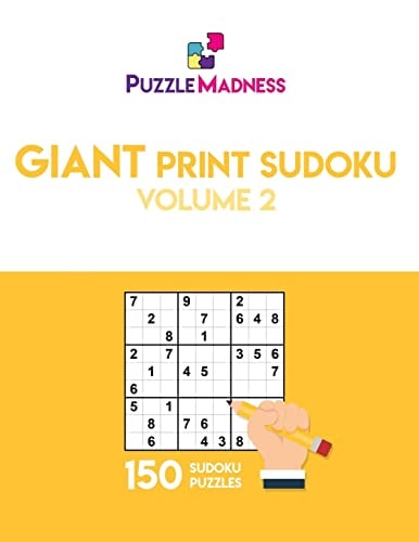 Giant Print Sudoku Volume 2 150 Puzzles in 55pt Font Size