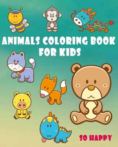 Animals Coloring Book For Kids Happy Coloring