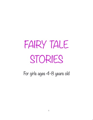 Fairy Tale Stories For girls ages 4-8 years old