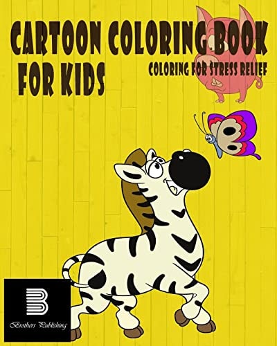 Cartoon Coloring Book For Kids Coloring for Stress Relief