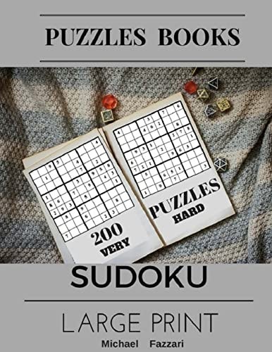 Puzzles Books 200 Puzzles Sudoku Large Print (Very Hard) 200 Puzzles