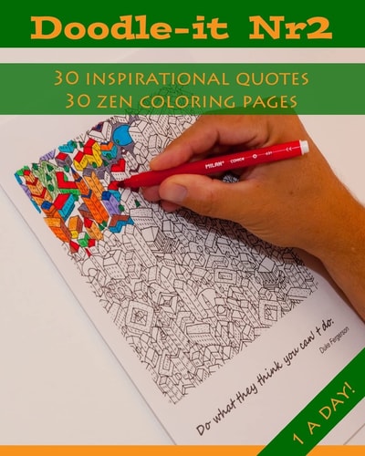 Doodle-It Nr. 2 Coloring for Grownups with Inspirational Quotes