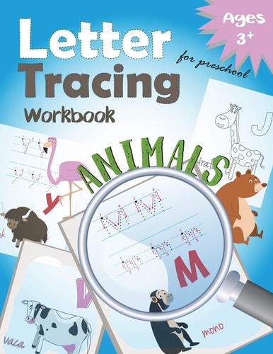 Letter Tracing Workbook Animals for Preschool Handwriting Practice Workbook