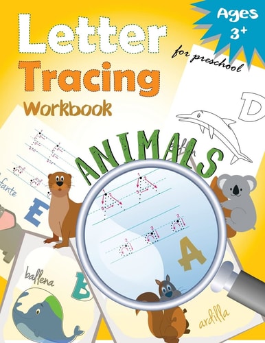 Letter Tracing Workbook Animals for Preschool Handwriting Practice Workbook
