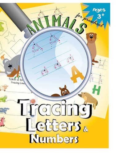 Animals Tracing Letters and Numbers Handwriting Practice Workbook for Preschool