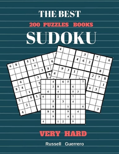The Best 200 Puzzles Books Sudoku Very Hard Puzzles Books