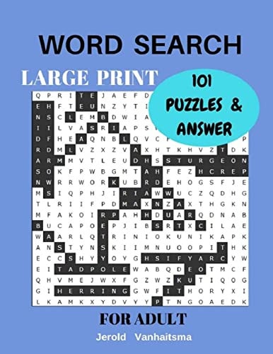 Word Search Large Print 101 Puzzles and Answer for Adult 101 Puzzles