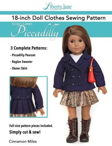 Liberty Jane 18 Inch Doll Clothes Pattern Euro Libby Piccadilly