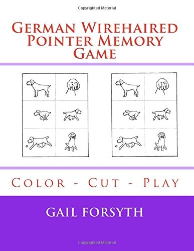 German Wirehaired Pointer Memory Game Color - Cut - Play
