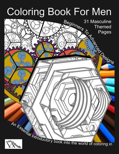 Coloring Book for Men Totally Masculine Themes Patterns and Images