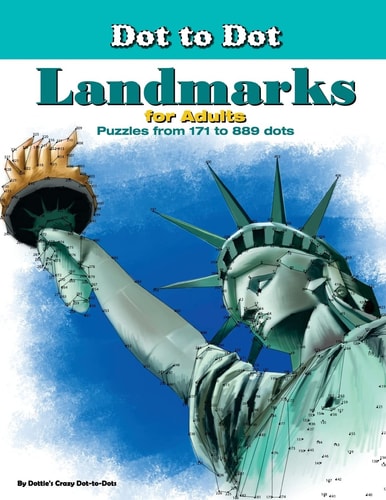 Dot-To-Dot Landmarks for Adults Puzzles from 171 to 889 Dots