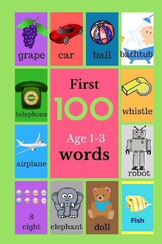 First 100 Age 1-3 Words Baby Books, Book For Toddlers, Childrens Picture Book