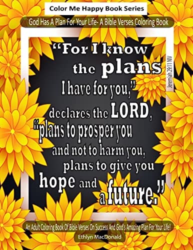 God Has A Plan For Your Life An Adult Coloring Book Of Bible Verses on God's Plan For You