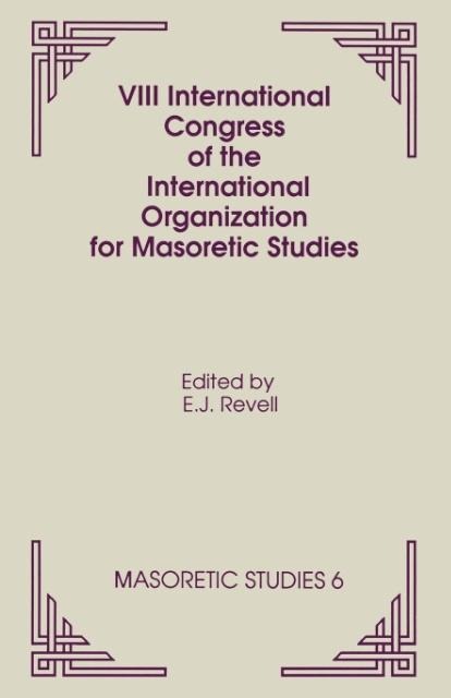 VIII International Congress of the International Organization for Masoretic Studies