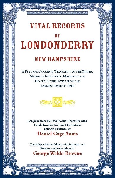 Vital Records of Londonderry, New Hampshire