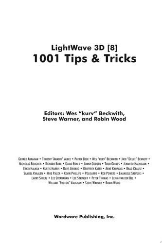 Lightwave 3D 8 1001 Tips and Tricks