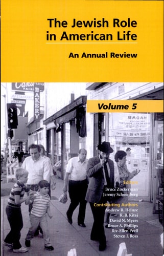The Jewish Role in American Life An Annual Review