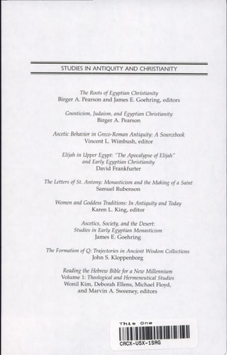 Reading the Hebrew Bible for a New Millennium, Volume 1 Form, Concept, and Theological Perspective