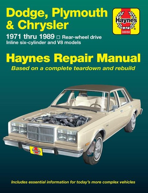 Dodge, Plymouth & Chrysler Rear-Wheel Drive 1971-89