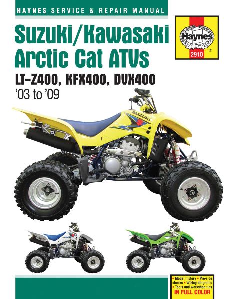 Suzuki/Kawasaki Arctic Cat ATVs (03 - 09): LT-Z400, KFX400, DVX400
