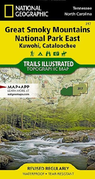 Great Smoky Mountains National Park East: Kuwohi, Cataloochee Map
