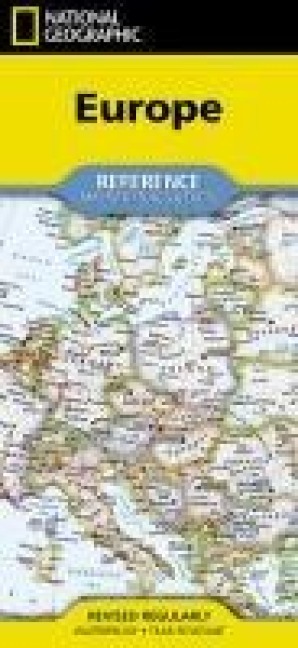 Europe Reference Map (folded): folded with flags and facts