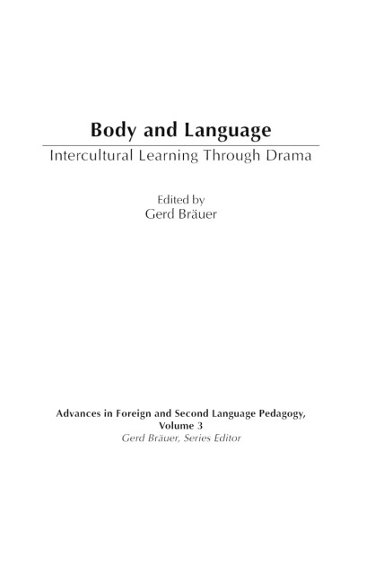 Body and Language: Intercultural Learning Through Drama