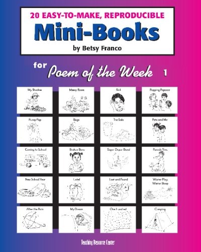 Mini-Books For Poem Of The Week 1 20 Easy-To-Make Reproducible Mini-Books